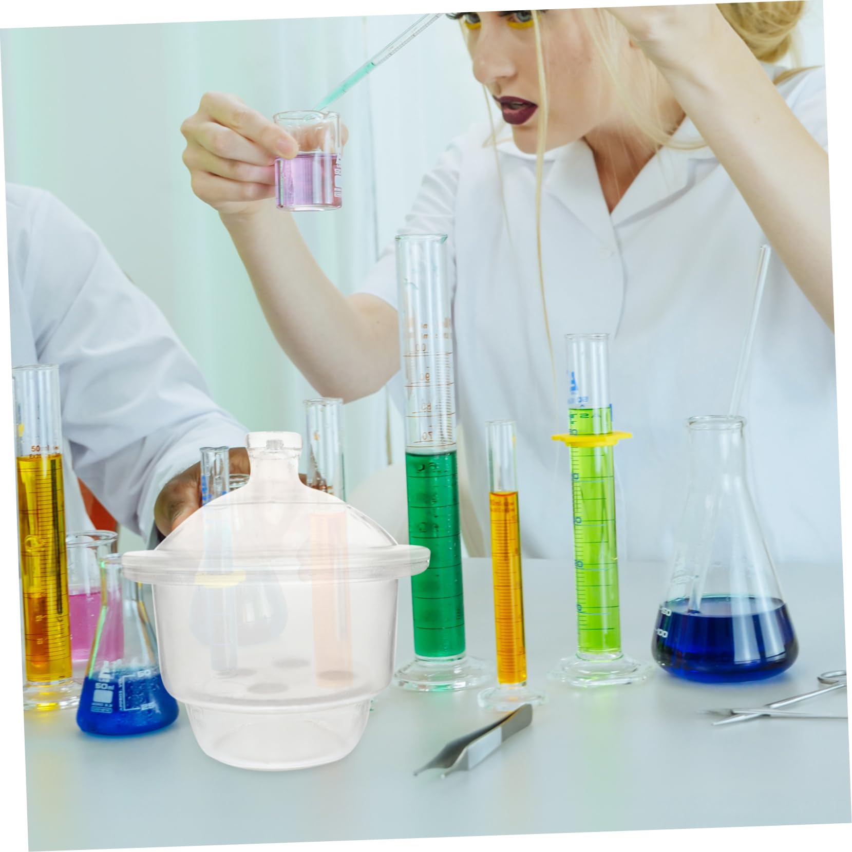 Amazon.co.jp: 1個 乾燥ボトル ガラスデシケーター 実験室デシケーター