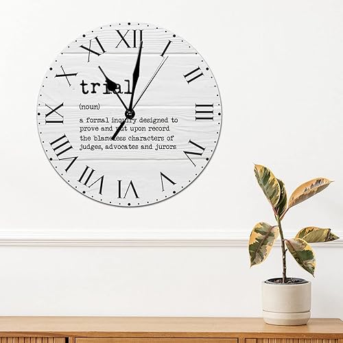 Miniatura 136 de Reloj de PVC con definición psicológica, reloj de pared grande con números romanos inspiración, refranes de inspiración de 12 pulgadas, significado