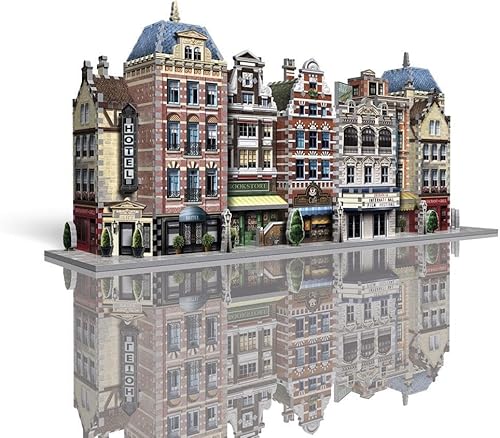 Vista 56 de Wrebbit 3D Urbania Collection - Paquete de rompecabezas 3D Incluye hotel, cine, café y estación de bomberos 1165 piezas de rompecabezas en total