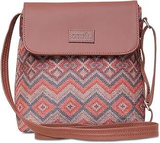 Flap Sling Bag | Crossbody Bags for Women | Women's Handbags | Stylish | Vegan Leather Evening Bag | Travel & Office Use | Purse and Wallet | Gwalior Weaves Print