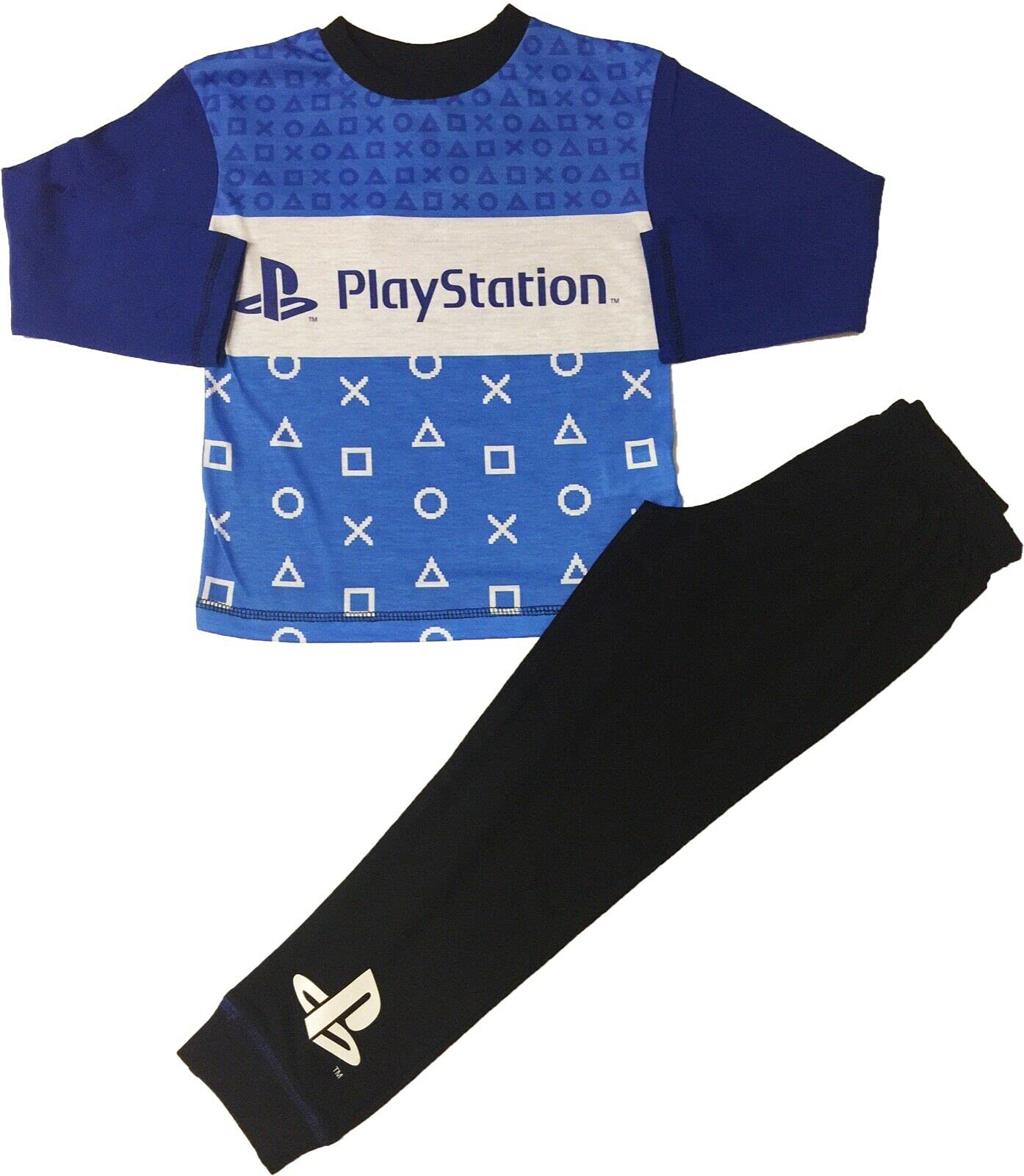 Tdp Textiles Boys Blue Playstation Pyjamas Sleepwear Ages 5 To 12 Years (5-6 Years)