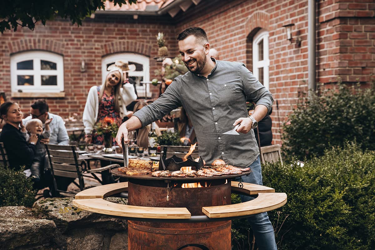 Moesta BBQ 19504 Simple BBQ Spachtel - 58 cm - aus Edelstahl für Feuerplatten-Grills - Barbecue Zubehör zum Burgergrillen