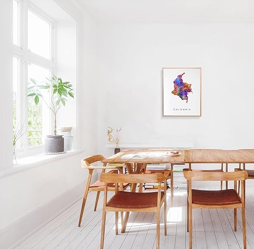 Miniatura 6 de Dignovel Studios 11X14 Sin Marco Colombia Acuarela Arte Impresión Póster Mapa Patria País Ilustraciones América Latina Pared Boda Inauguración de la