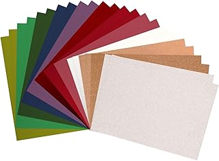 Vaessen Creative Cardstock Christmas Colours - Coloured Card Making Supplies A4-24 Sheets in 12 Colours - Coloured Paper f...