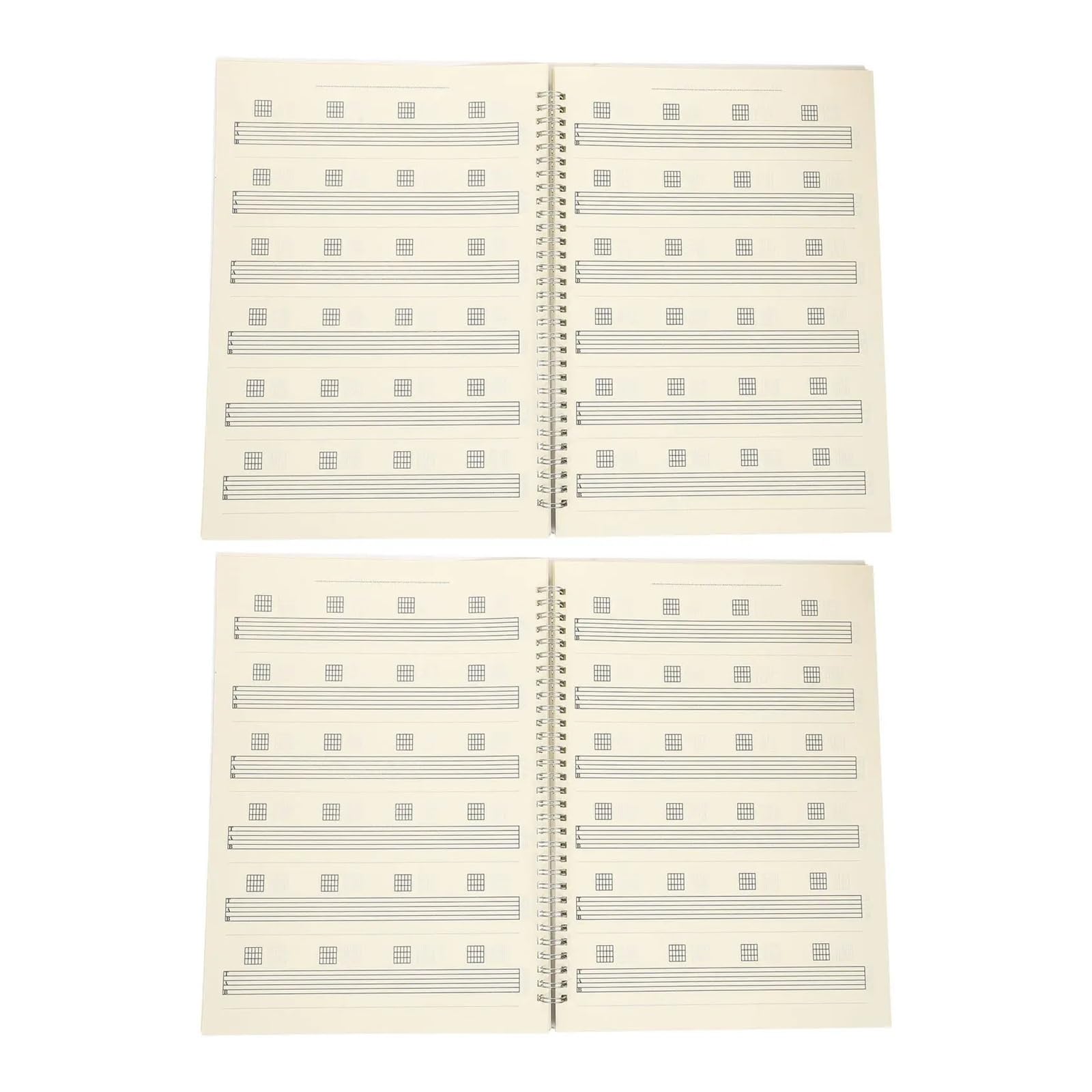 2 Pezzi Di Giornale Scrittura Canzoni for Chitarra, Tablature Vuote, Libri Diteggiatura Degli Accordi, Diagrammi Manoscritti Musicali, for Banda Composizione