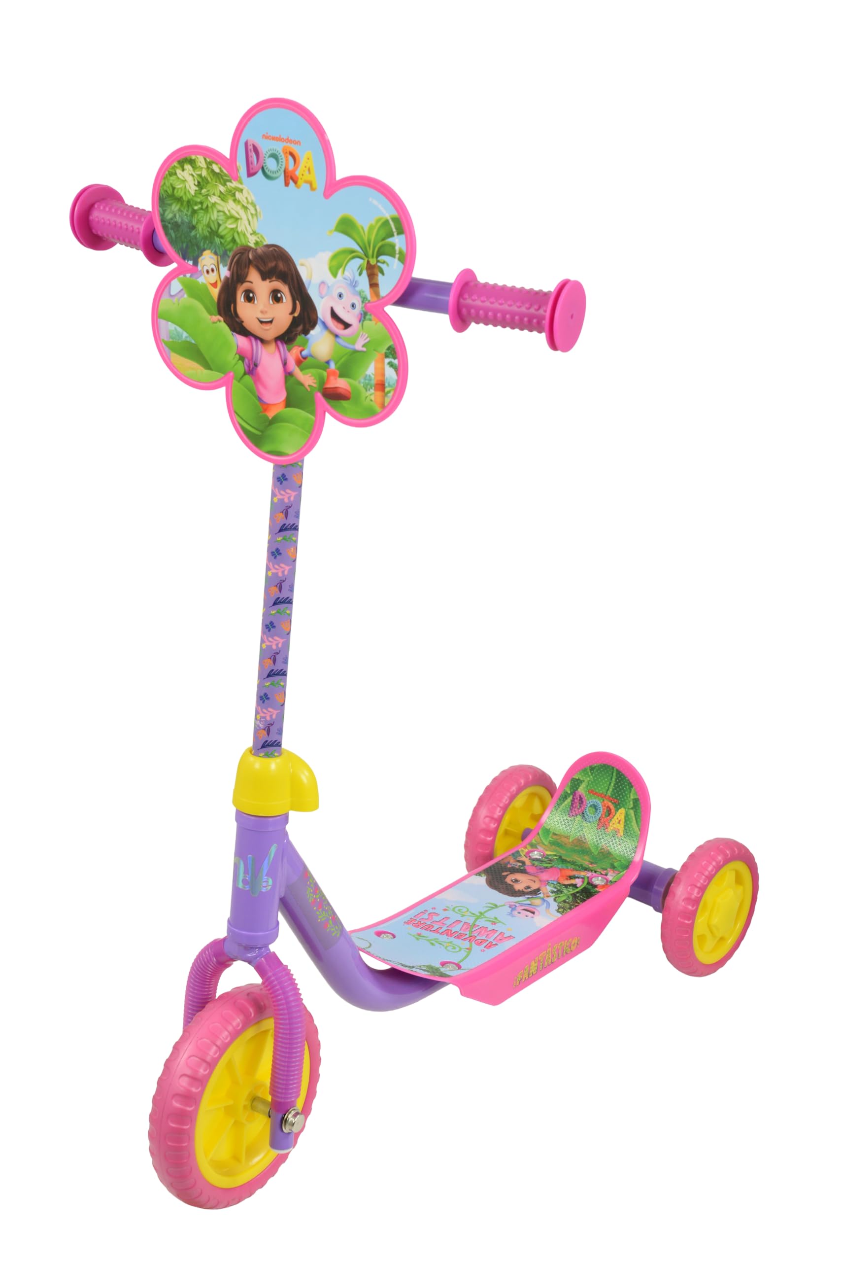 Dora Toys Kids Scooter Age 3 - Adjustable 3 Wheel Scooter for 3 Year Old - Girls and Boys - Multicoloured
