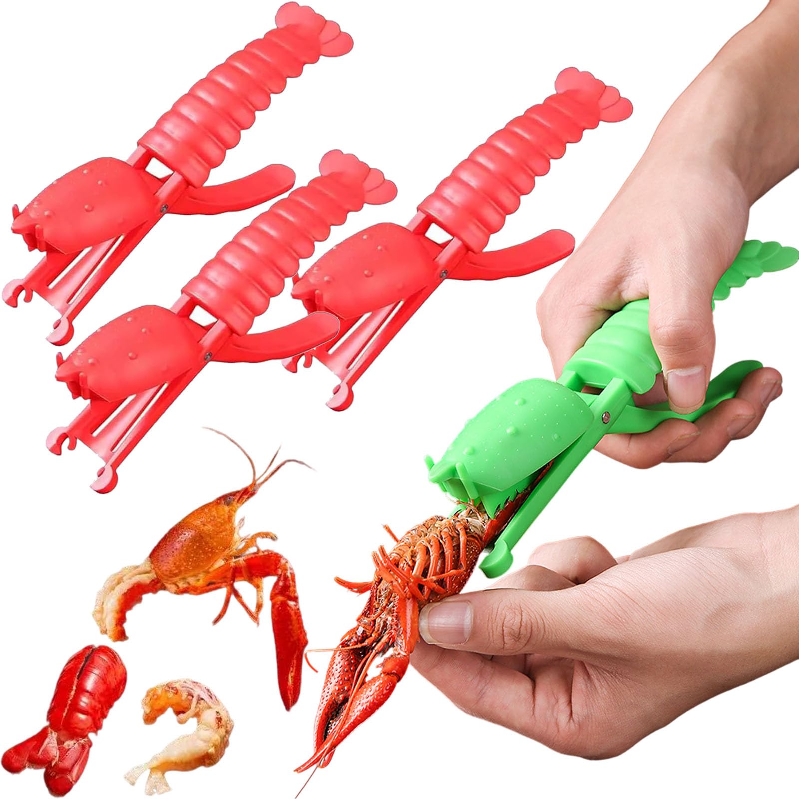 2025 New Crawfish Peeler Tool,Crawfish Sheller Tool,Crawfish Sheller Seafood Tool,Crawfish Tail Peeler Crayfish Shucker Tool,Crayfish Shelling Device Shrimp Peeler,Crawfish Peeler Peelers (3*Red)