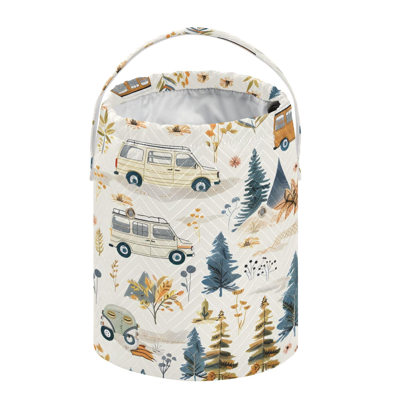 Yarn Storage Bag Small Crochet Bag Knitting Bag Organizer Car and Tree Yarn Bags for Crocheting Basket