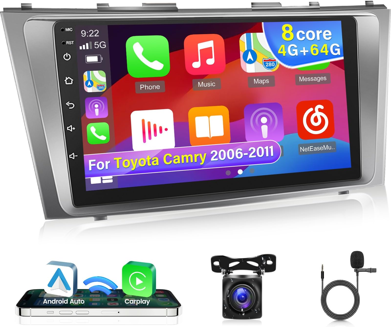 8 Core 4 64G Android 15 Autoradio für BMW E46 1999-2005, 9 Zoll
