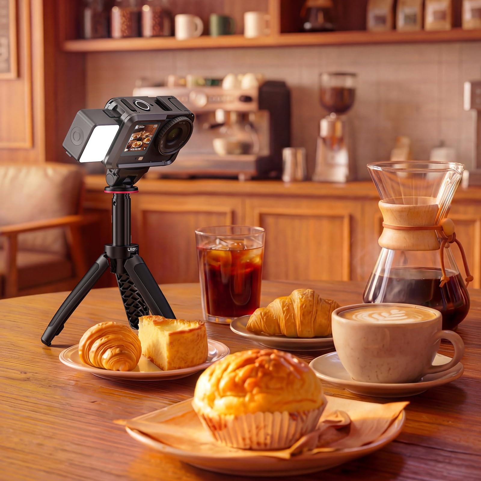 ULANZI LM24 Mini lumière vidéo pour DJI Osmo Action 6/Osmo Nano, Lampe Vidéo de Remplissageavec Fixation Magnétique Rapide, lumière Photo avec Batterie 500mAh pour caméra d'action