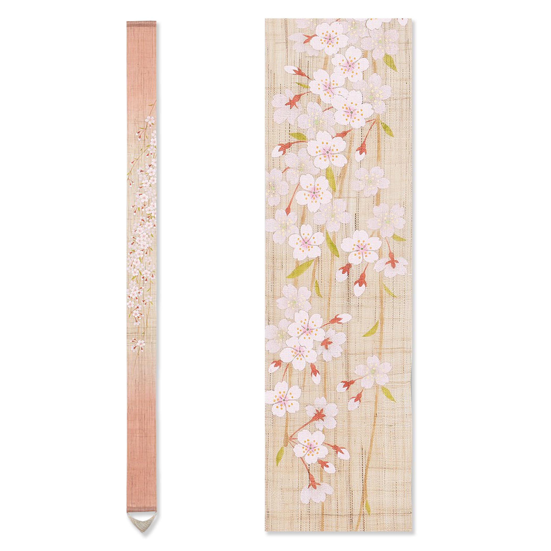 京都洛柿庵 ルシエール・ジャパン 細タペストリー 【 紅しだれ桜 】 / 約10×170cm Ts-820