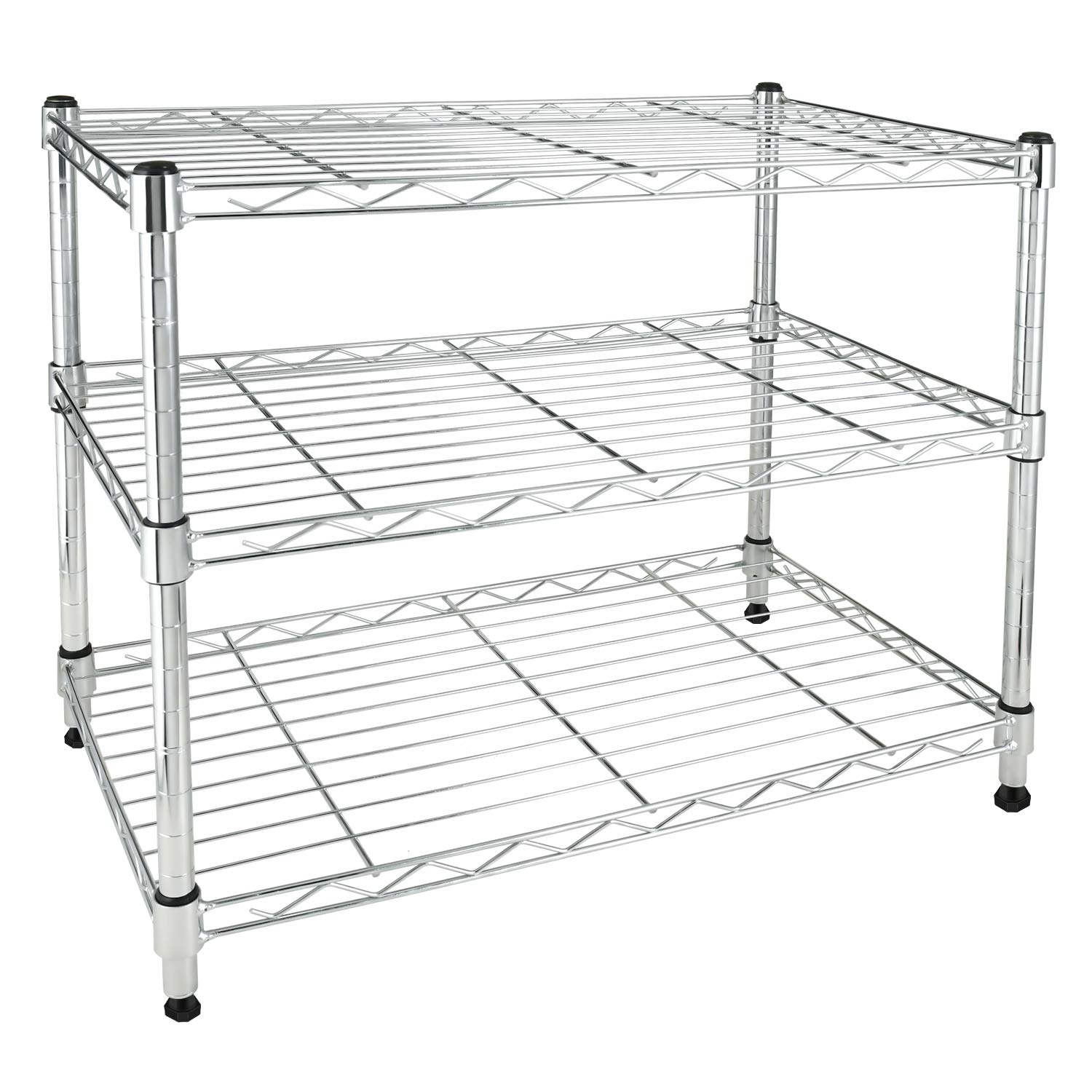 Simple Deluxe Heavy Duty 3-Shelf Shelving Unit, 24" D x 14"W x 20" H, 3 Tier