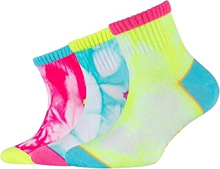 Skechers 3PPK SK41076-1001 - Calcetines informales para niña, color rosa, verde, blanco y azul, talla 35-38, multicolor, 35