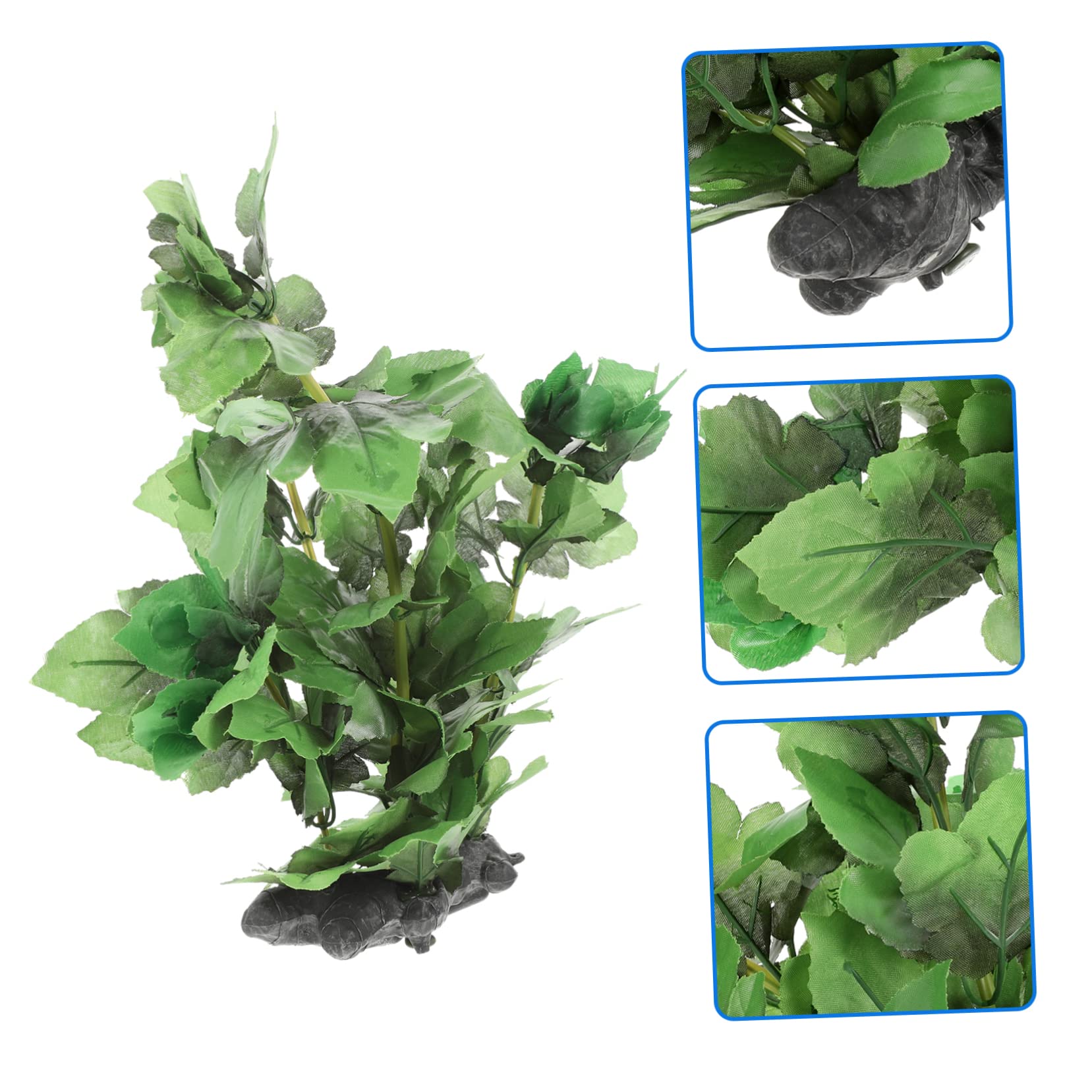 YARNOW 4 Piezas Pecera Plantas Acuaticas Planta De Acuario De Escritorio Peces De Acuario Estanque Auto Plantas Acuáticas Planta De Pecera Macetas De Tanques Bol Green El Plastico