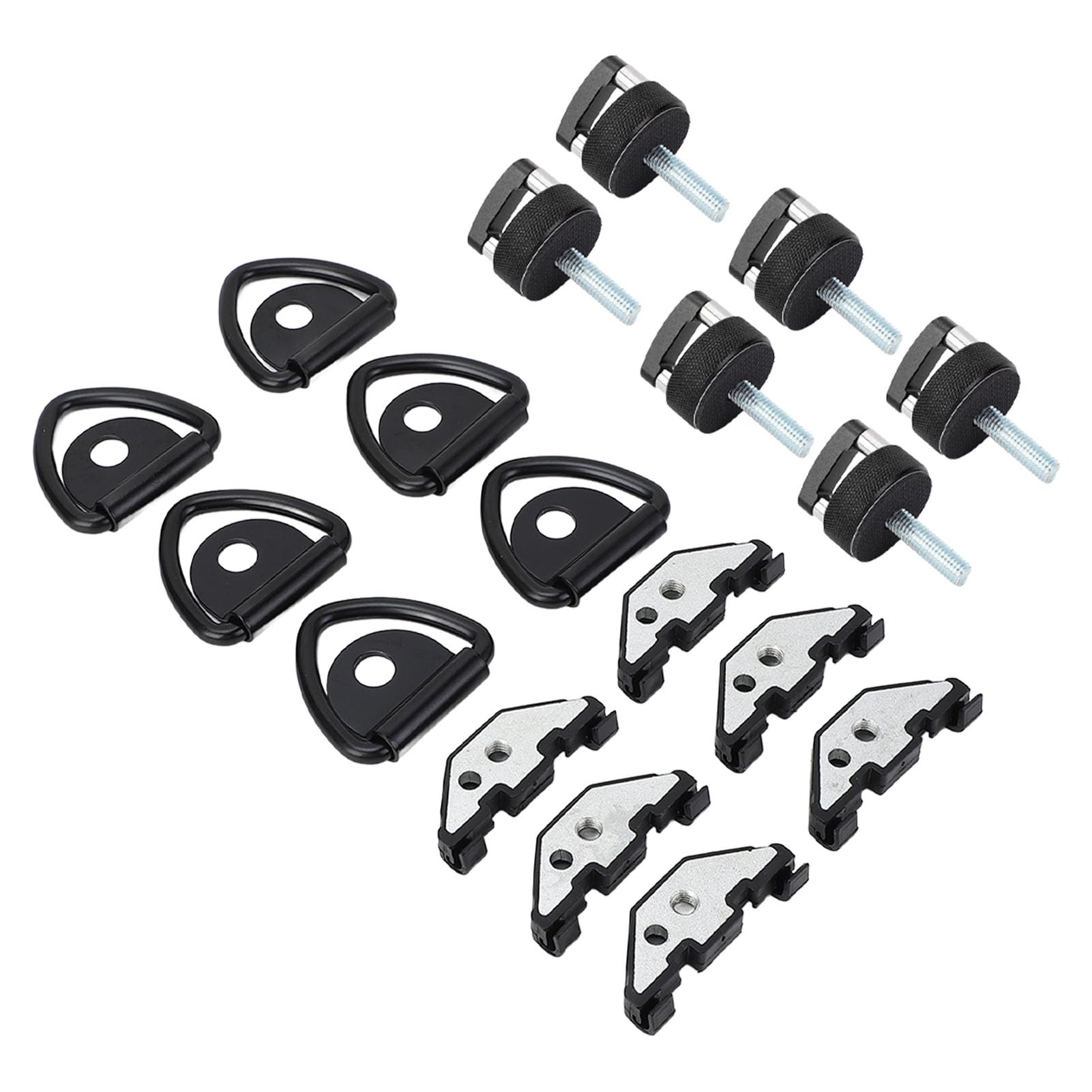 Keenso Rändelschrauben Hardtop-Kit, 6er Set Billet-Aluminium D-Ring für
