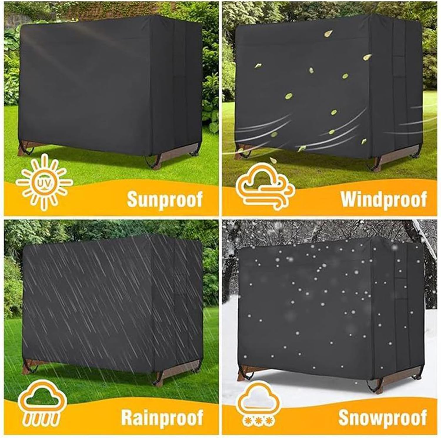 Waterproof Outdoor Swing Cover 2/3 Triple Seater Garden Patio Proch Swing Cover All Weather Protection