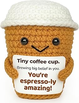 Coffee Gifts for Women Coffee Lovers, Positive Animals Espresso Themed Brithday Presents, Office Desk Decor Inspirational Motivational Encouragement Gift