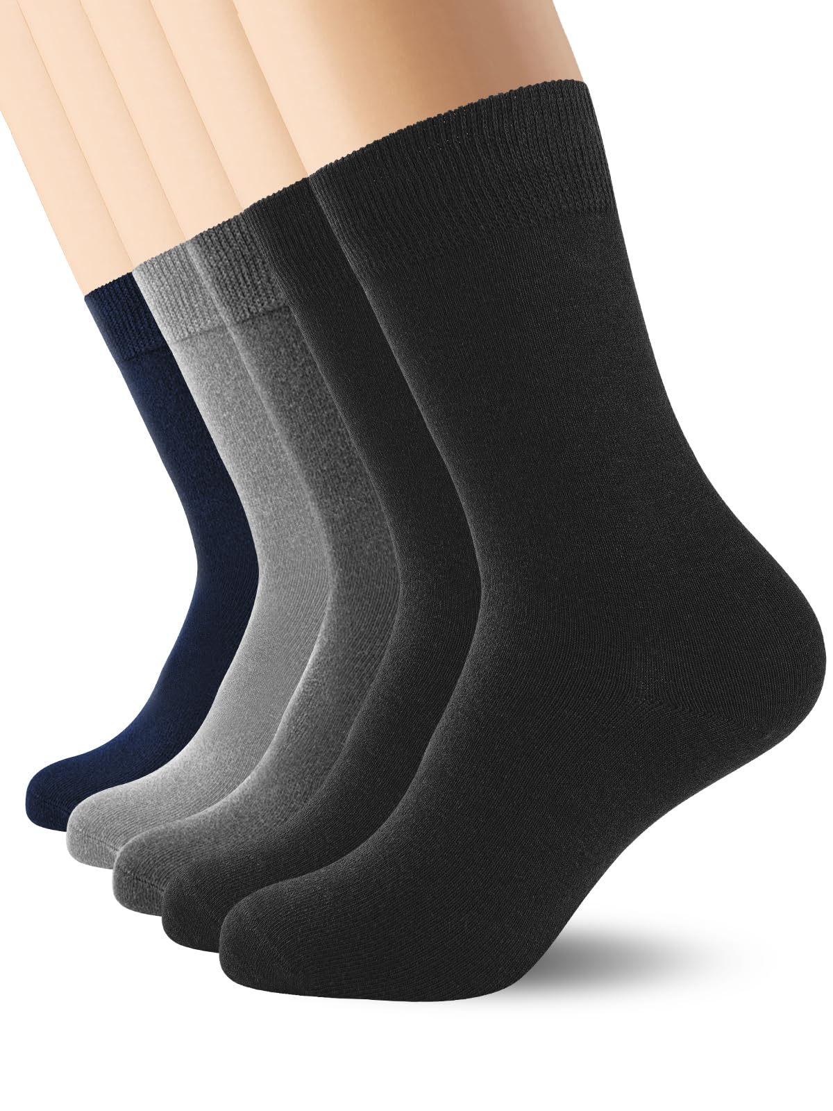QINCAO 10/12 Paar Socken Herren Damen Atmungsaktive Sport Schwarz Baumwolle Lange Komfortbund Socks