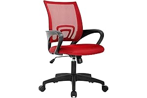 Red Breathable Mesh Ergonomic Swivel Desk Chair