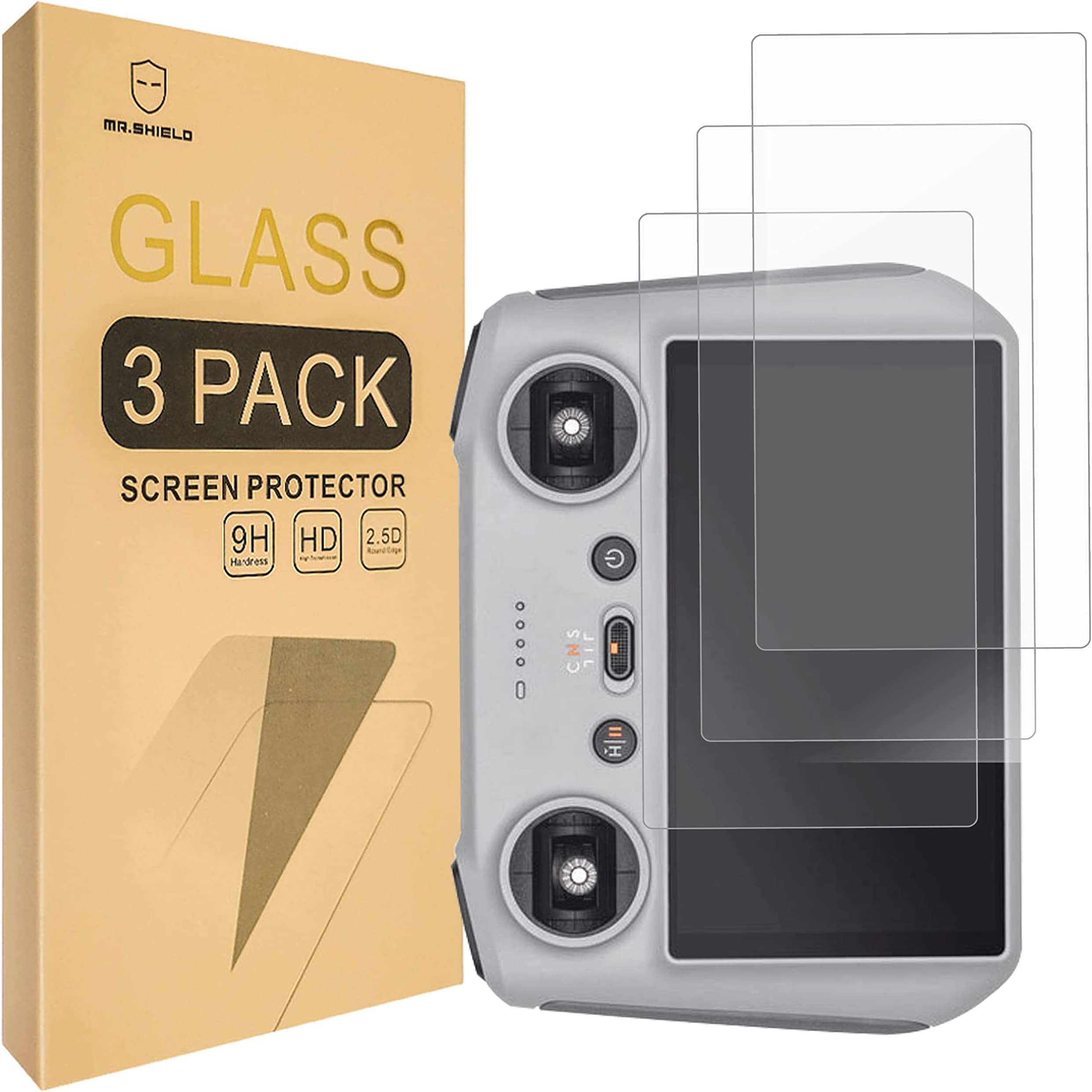 Screen Protector for DJI Mini 3/3 Pro/4 Pro & DJI RC/RC 2 [Tempered Glass] [3-Pack] [Japan Glass with 9H Hardness]