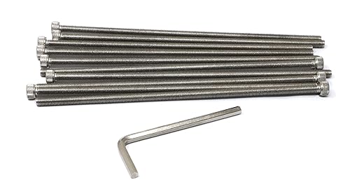 Miniatura 132 de iexcell 25 piezas M4 x 60/65/70/75/3.150 in paso de rosca 0.028 in acero inoxidable 304 cabeza hexagonal Tornillos Tornillos surtido Kit