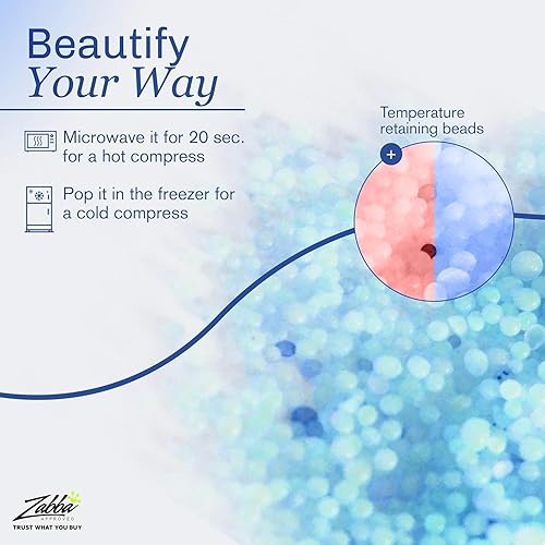 Miniatura 5 de Máscara de ojos para deshacerse de los ojos hinchados, alivio de la migraña, dormir, viajar, paquete terapéutico de compresa fría y caliente con