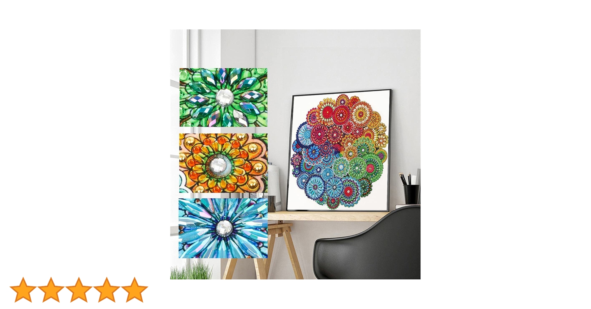 Amazon | ダイヤモンドアートキット特殊形状ダイヤモンド絵画5D