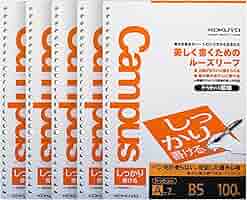 蒸気孔　英語　４枚セット Amazon.com : Kokuyo Campus Loose Leaf Paper for Binders