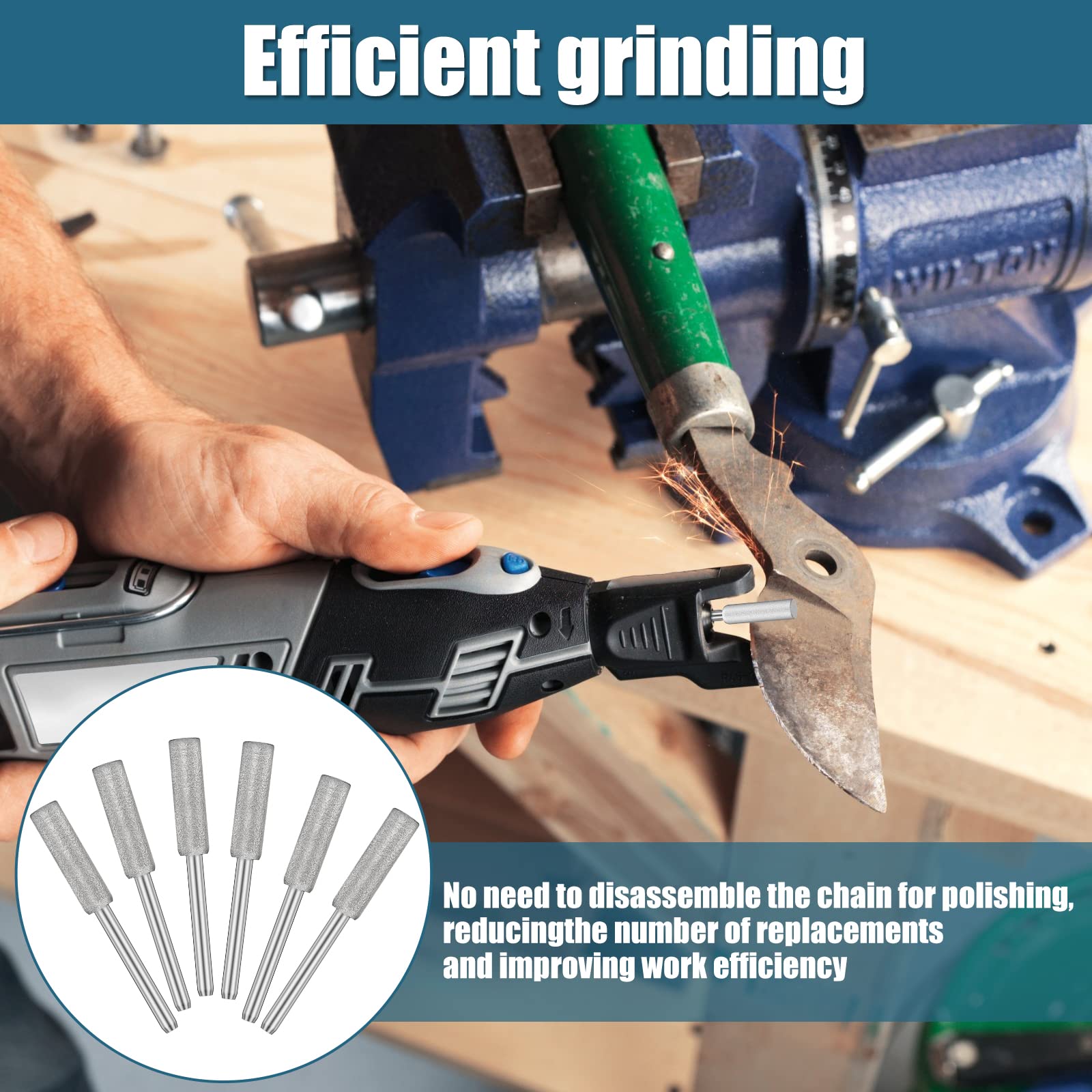 24-teiliges Diamant-Schleifstifte Set - Für Dremel & Gravur