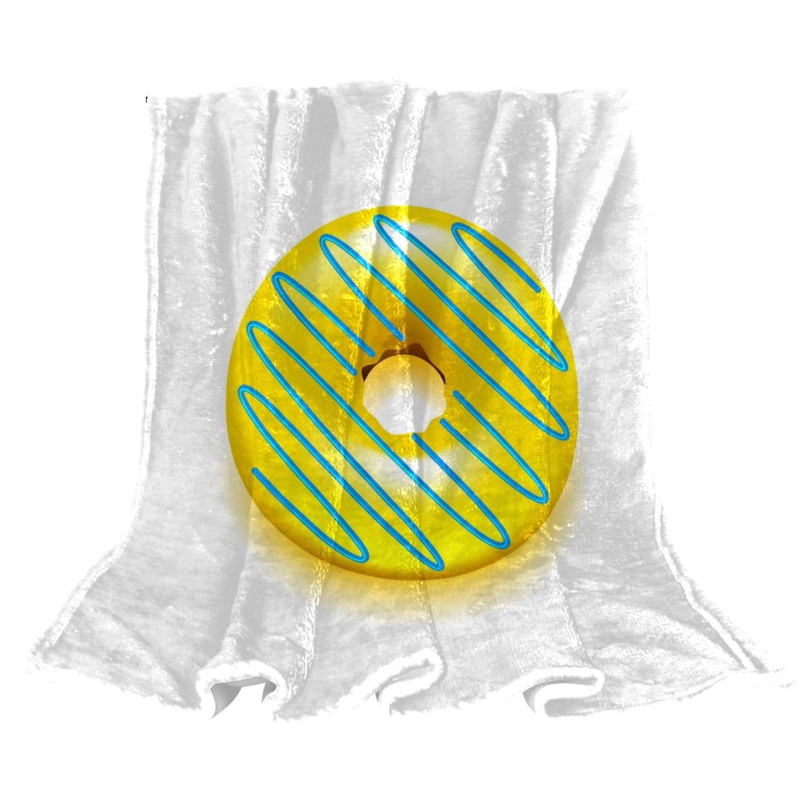 Couverture polaire donut anti-froid légère et douce pour canapé