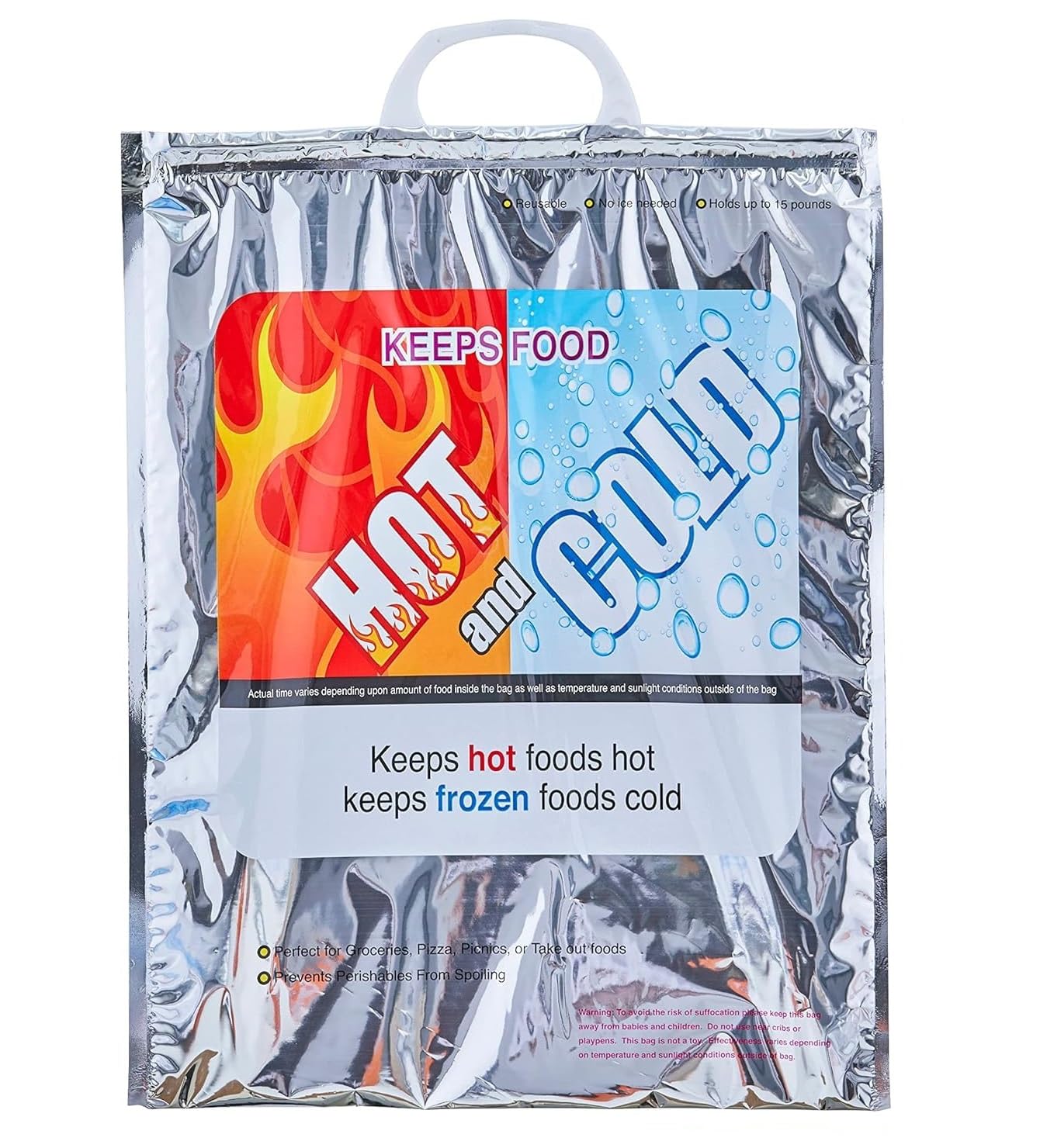 Finaxo Aluminium Hot and Cold Large Thermal Bag for Food Storage | Reusable Insulated Grocery Tote | Keeps Food Fresh, Hot & Cold | Eco-Friendly, Durable & Foldable Carry Bag for Travel & Daily Use-image-48