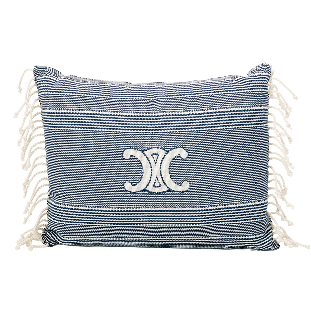 Amazon.co.jp: [セリーヌ] クッション トリオンフ ストライプ コットン