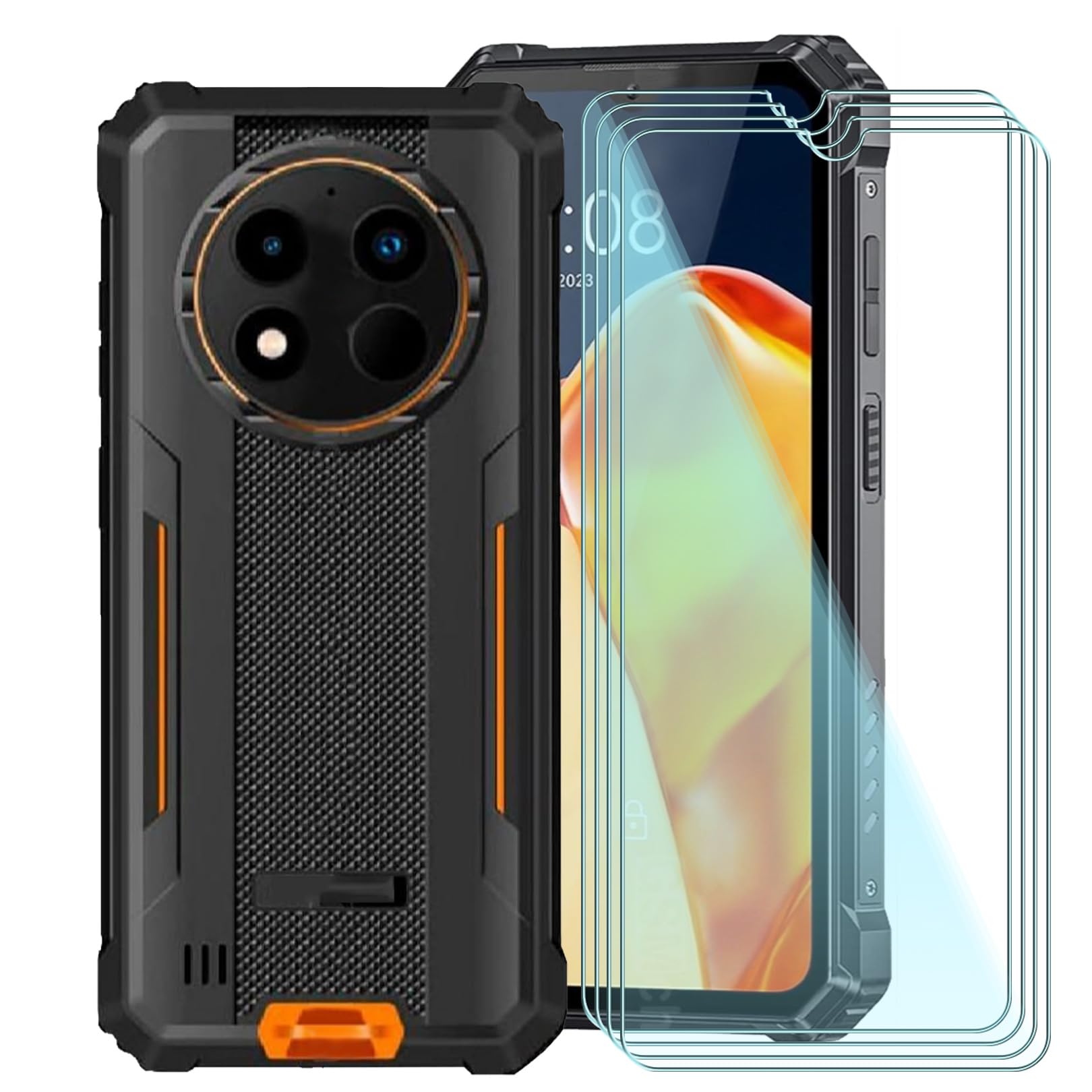 CAXKJE4 Pack Tempered Glass for Oukitel WP28 (6.50 inch) Screen Protector,9H Hardness,No Bubbles,Scratch resistant,HD Tempered Glass Film,for WP28 Screen Protector