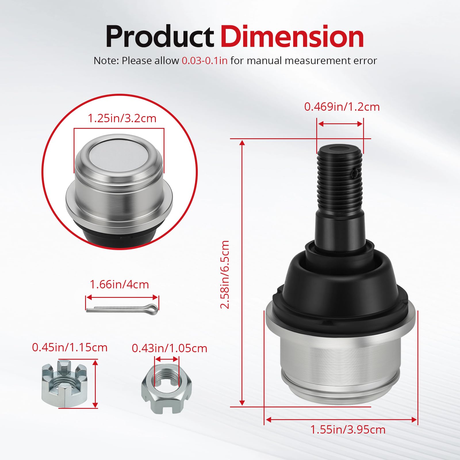 Ball Joints For Honda Pilot Ball Joint For 1998-2001 Honda - Foto 3