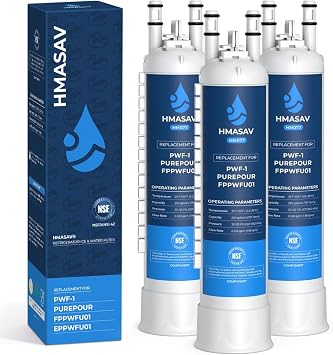 FPPWFU01 PurePour PWF-1 Water Filter Replacement for Frigidaire, 3 Pack