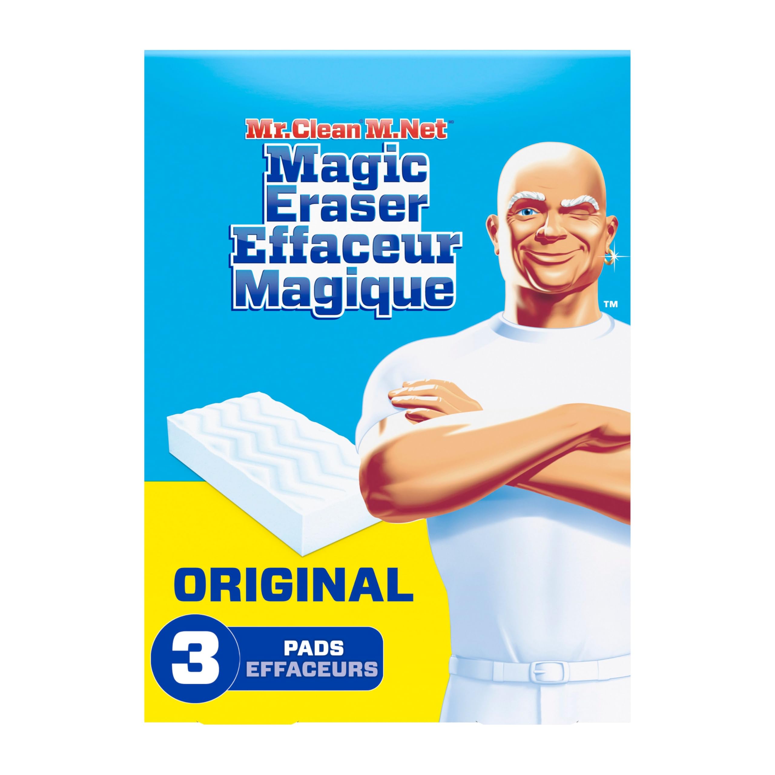 Original Magic Eraser Cleaning Pads with Durafoam, 3 Count