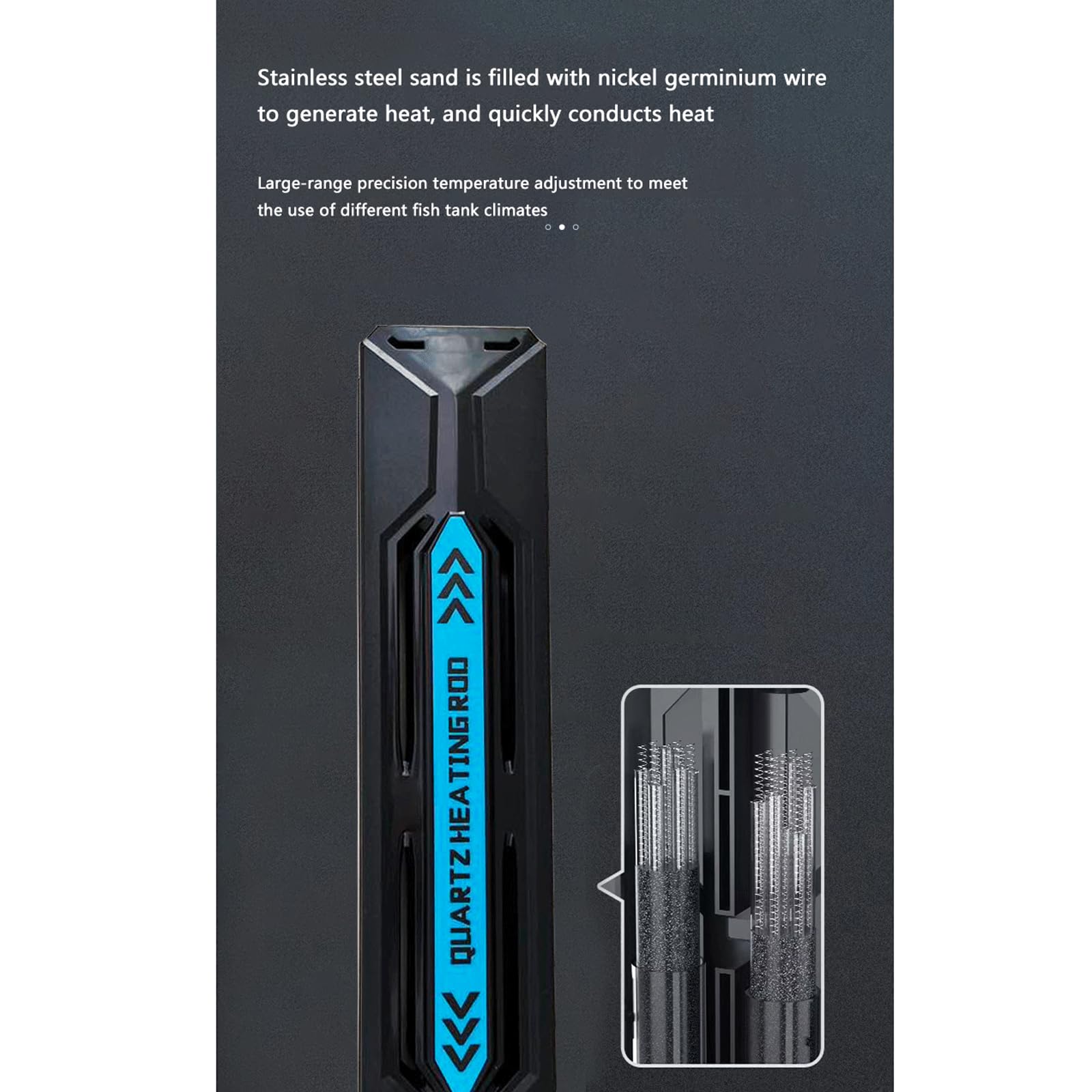 Asta riscaldante per Acquario per Acquario Riscaldatore Automatico a Temperatura costante a Prova di Esplosione Piccola Asta riscaldante, 200 W (50 W)