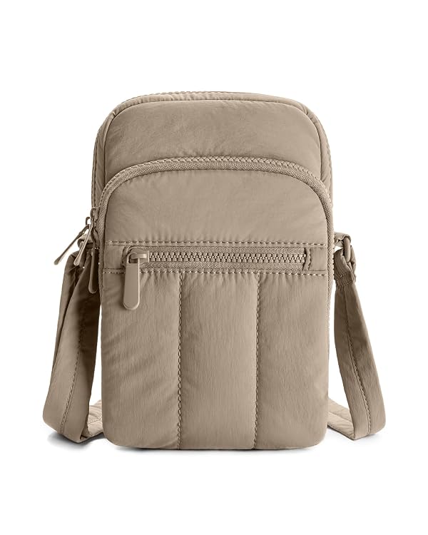 Gitus Mini Crossbody Bags for Women Puffer Cross Body Purses Small Travel Cell Phone Bag with RFID Blocking Card Slots Gifts for Women Mother Mum (Khaki) by Gitus - Used condition - US$12.77