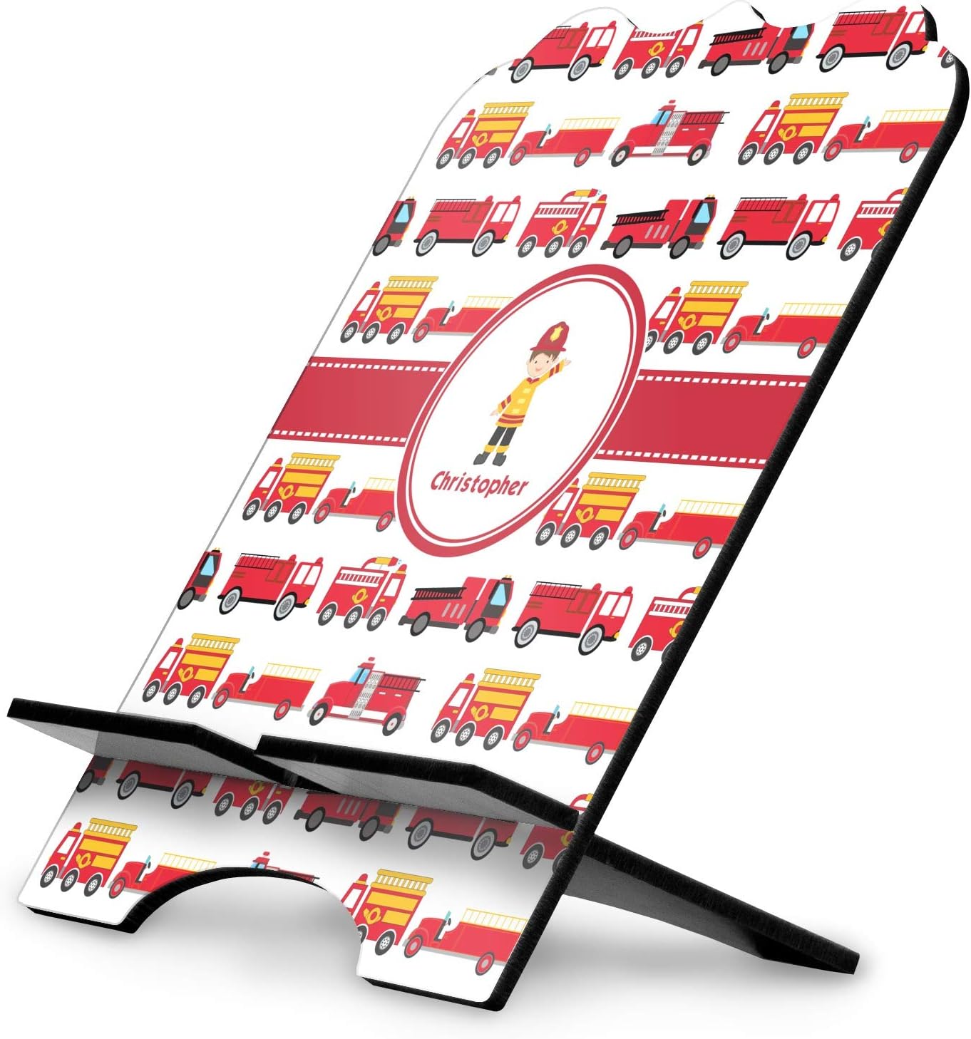 YouCustomizeIt Personalized Firetrucks Stylized Tablet Stand