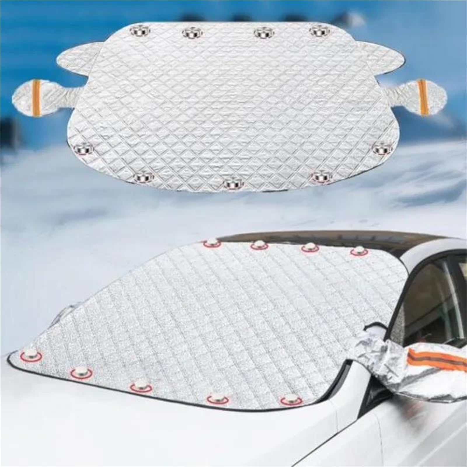 Anti-Neige Housses Grande Couverture Magnétique De Pare-Brise d'hiver De Voiture, Protection Contre Le Gel Et La Neige, Pare-Soleil Anti-UV