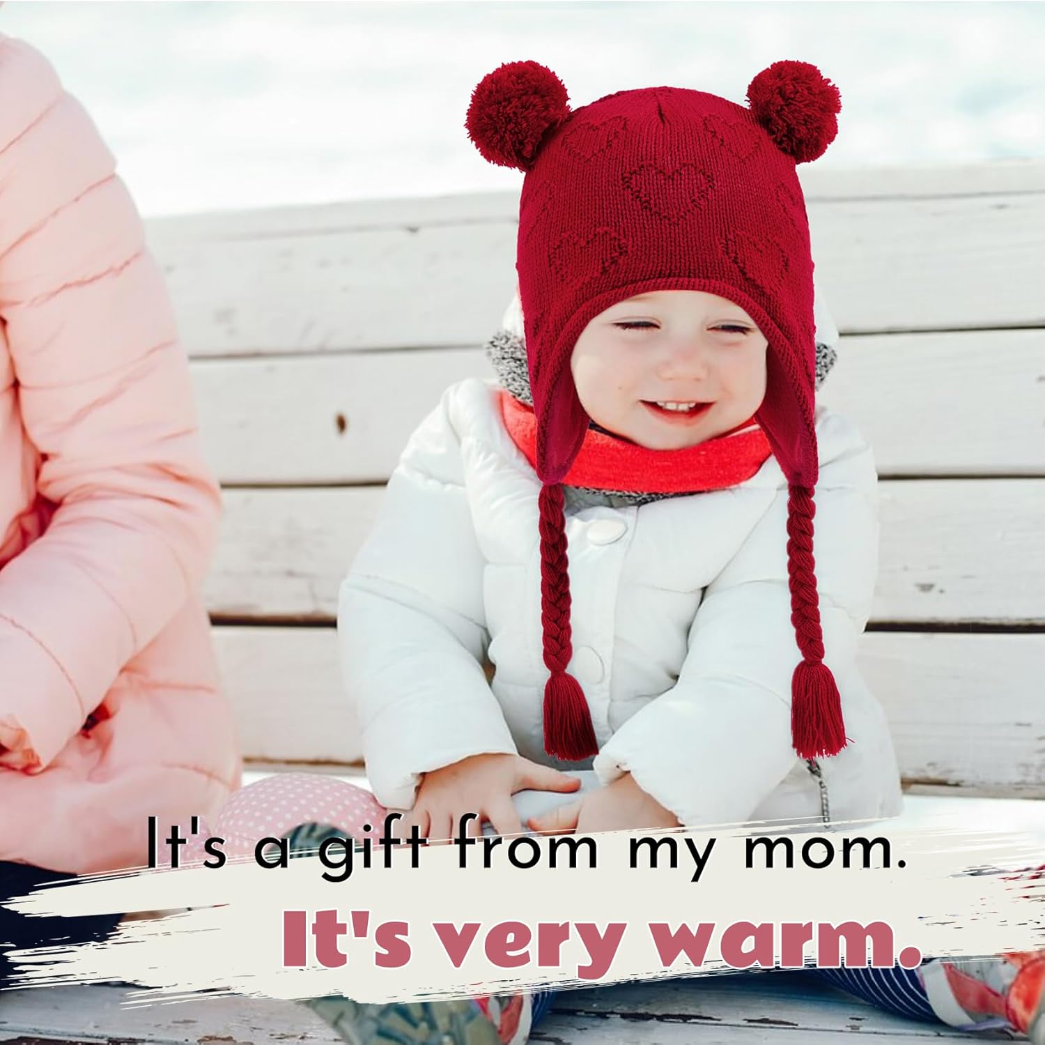 Durio Baby Winter Hat with Cute Pom Pom Earflap Warm Fleece Lining Baby Beanie for 6-24 Months Infant Toddler Boys and Girls - Image 6