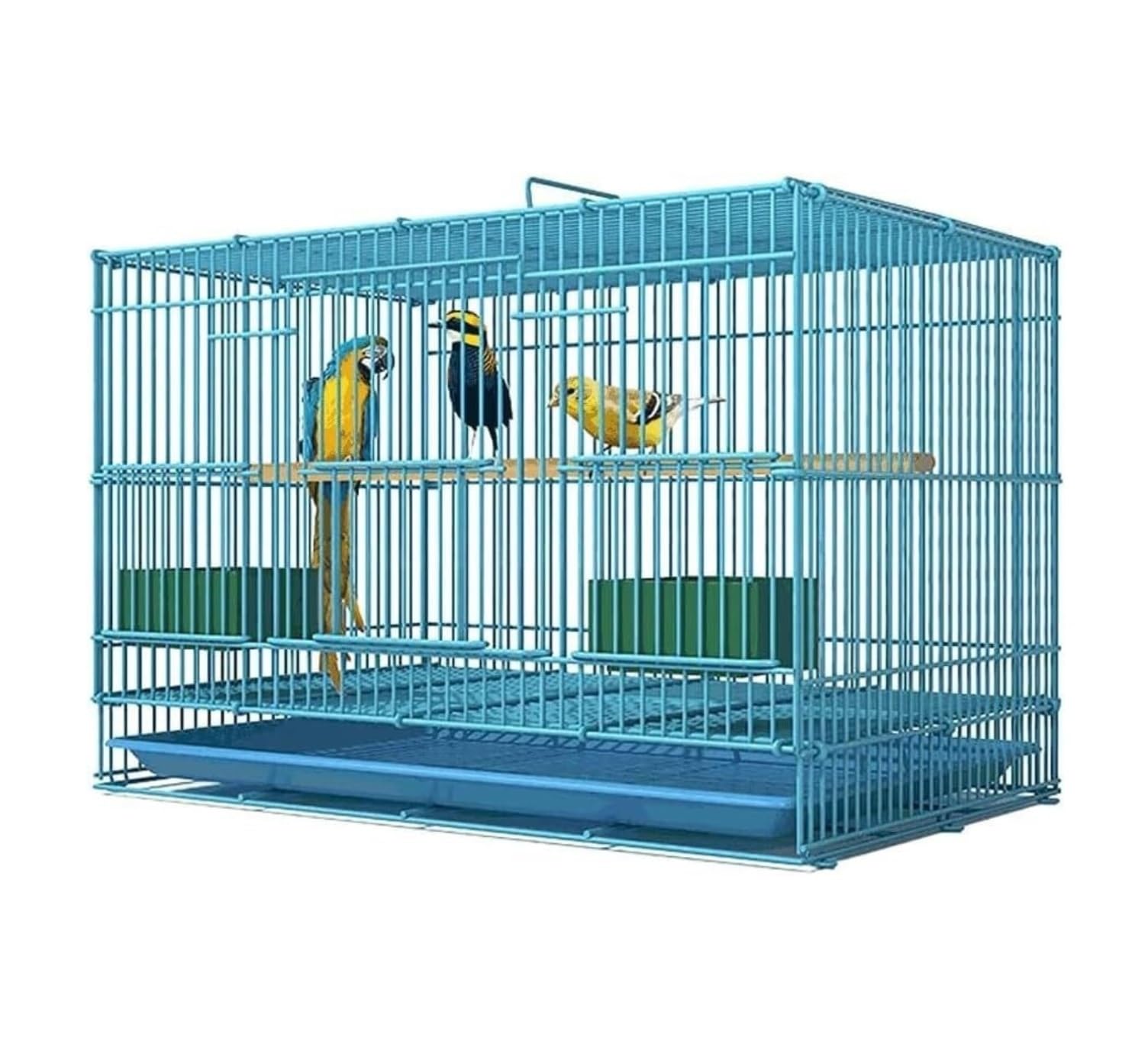 Gabbia per Uccelli Gabbie per Uccelli in Ferro Battuto Gabbia per con Supporto Rotante per Quadrate Ad Alta capacità per La Casa degli Voliera(S)