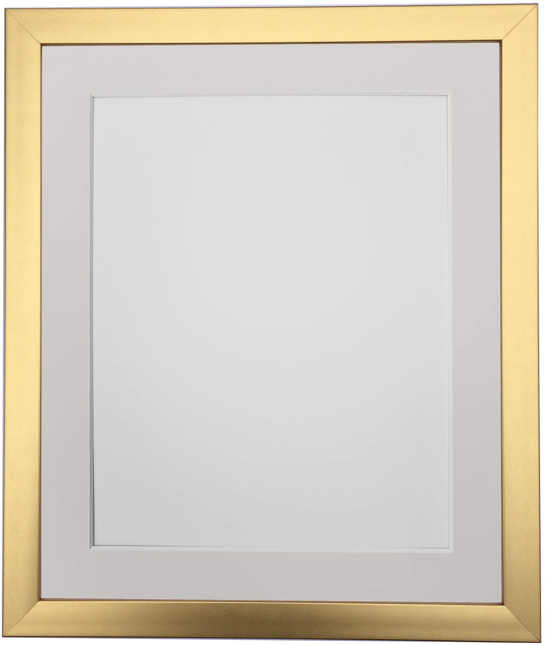 FRAMES BY POST 0.75 Inch Gold Picture Photo Frame With Ivory Mount 10 x 8 Image Size 8 x 6 Inch Plastic Glass โ image 1