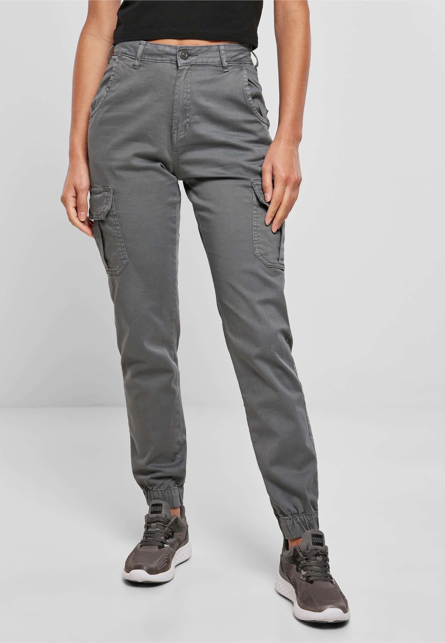Urban Classics Damen Ladies High Waist Cargo Pants