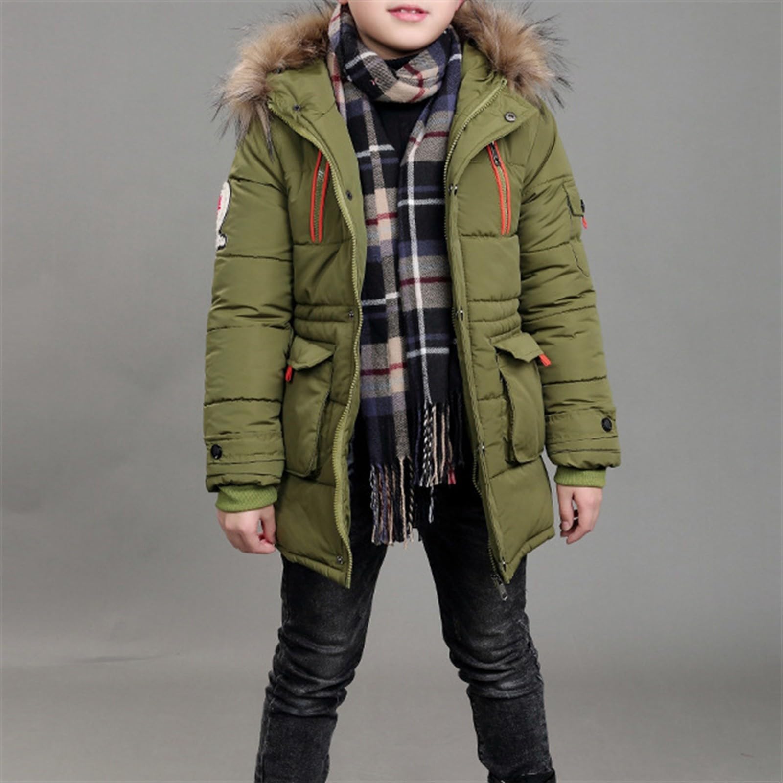 Piumino per ragazzi per bambini imbottito caldo piumino invernale cappotto casual outdoor parka capispalla bambini trapuntato addensare comfort tuta da neve