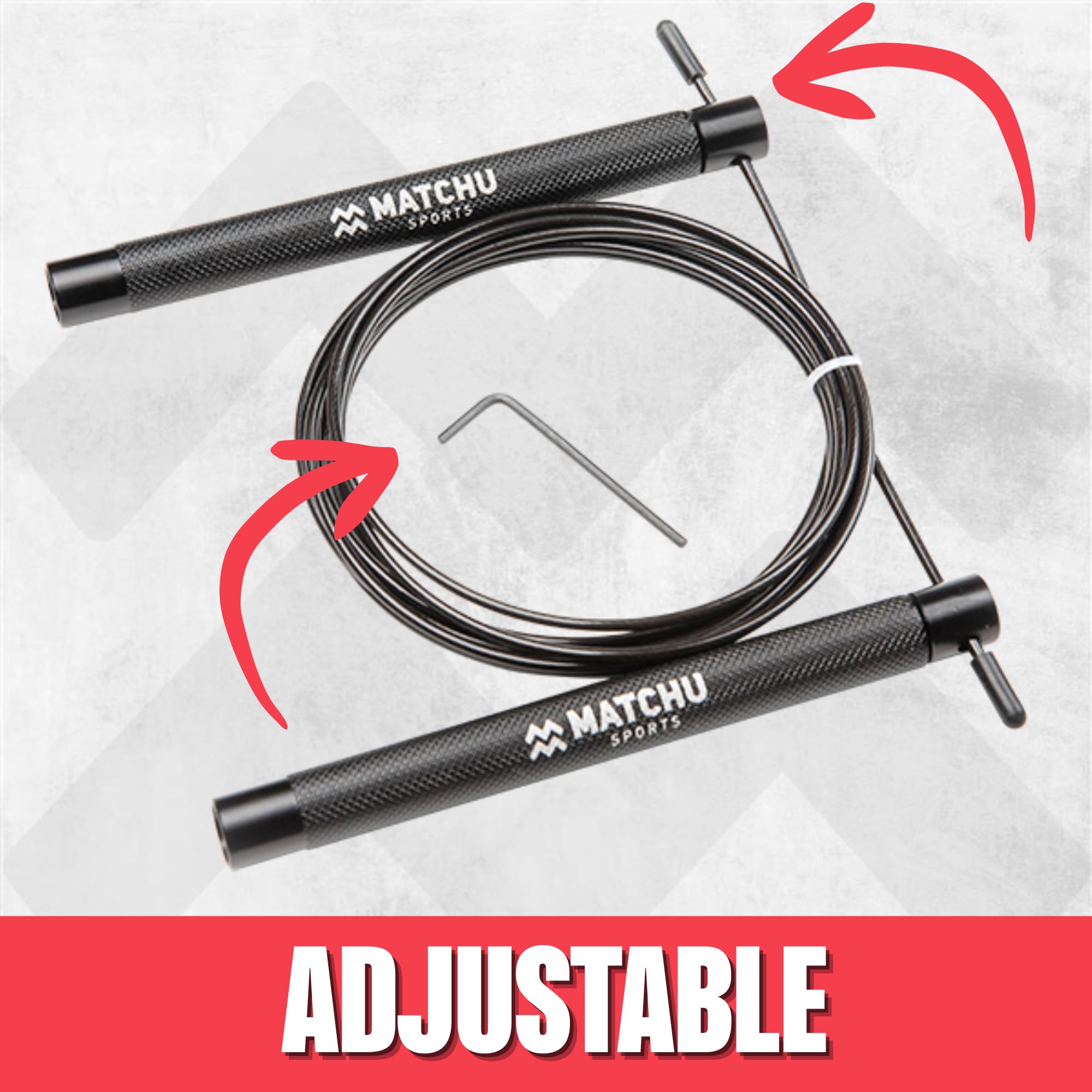 Image secondaire de Corde à Sauter de Vitesse MATCHU - Poignées en Aluminium pour Cross-Training