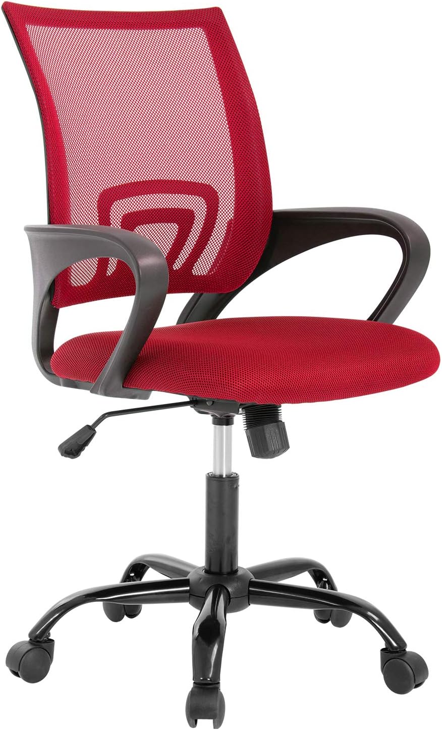 Direct Ergonomic Office Chair Home Desk Task Computer Gaming with Back Lumbar Support Armrest Swivel Modern Adjustable Rolling Executive Mesh for Women Men, Black: Furniture & Decor