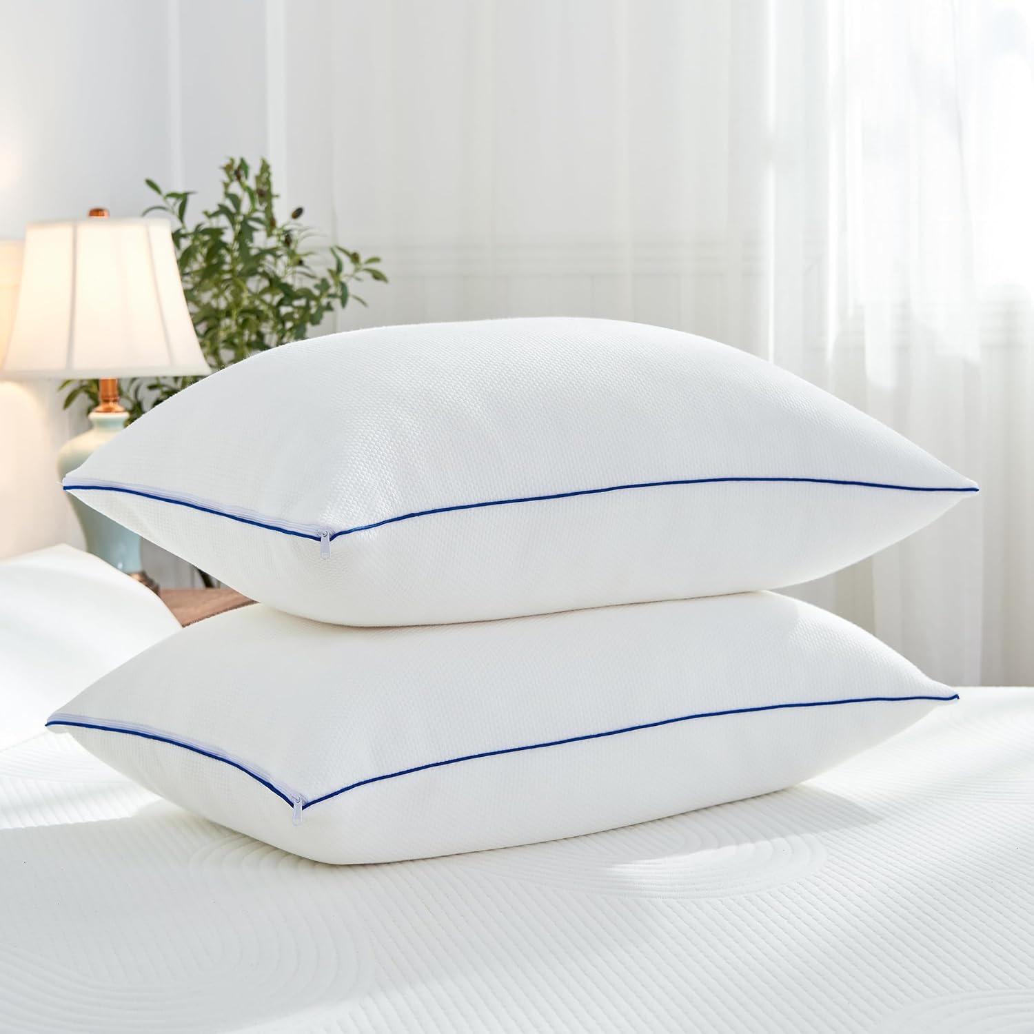 CHUN YI Shredded Memory Foam Pillows King Size Set of 2