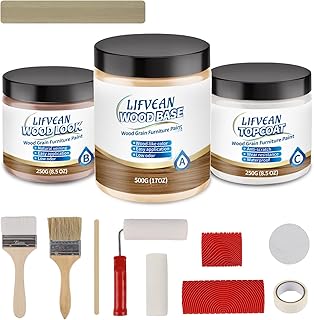 Wood Look Paint for Furniture, Countertop, Interior Doors Yellow Oak Wood Grain Paint Cover 26-30 sq.ft