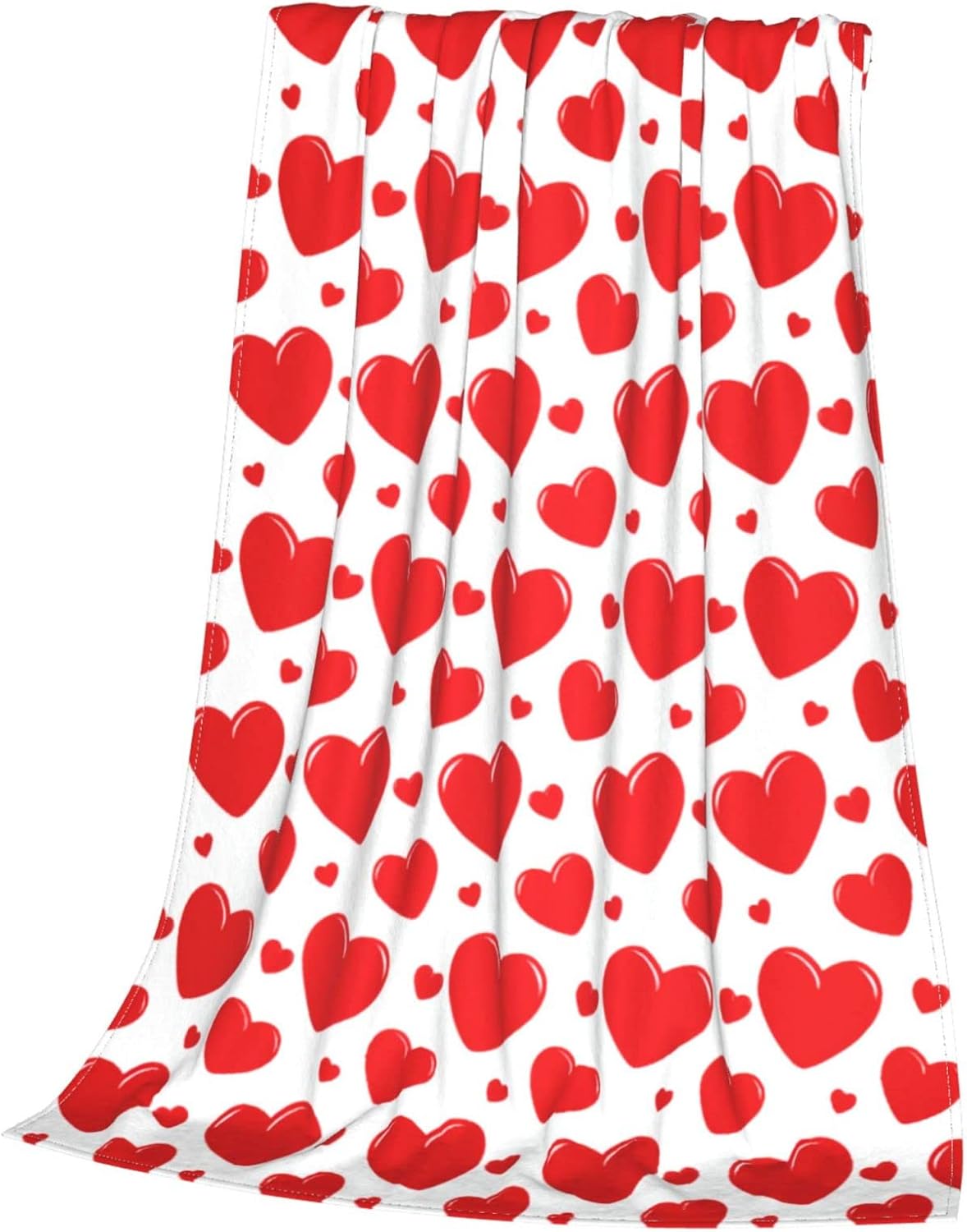 Love Heart Blanket for Men Women Valentine's Day Gifts, Super Soft Lightweight Warm Flannel Fleece Throw Blanket for Couch Bedroom Living Room 80"x60"